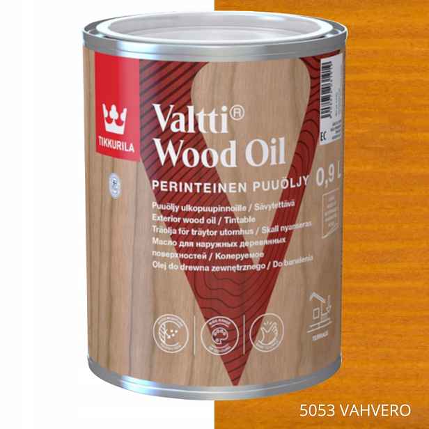 Tikkurila Olej Na Dřevo Valtti Wood Oil 0,9 L Barva 5053 Vahvero
