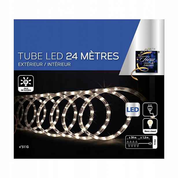 Venkovní Světelná Girlanda S Vánoční Spirálou Teplá Bílá 432 Led 2400 CM
