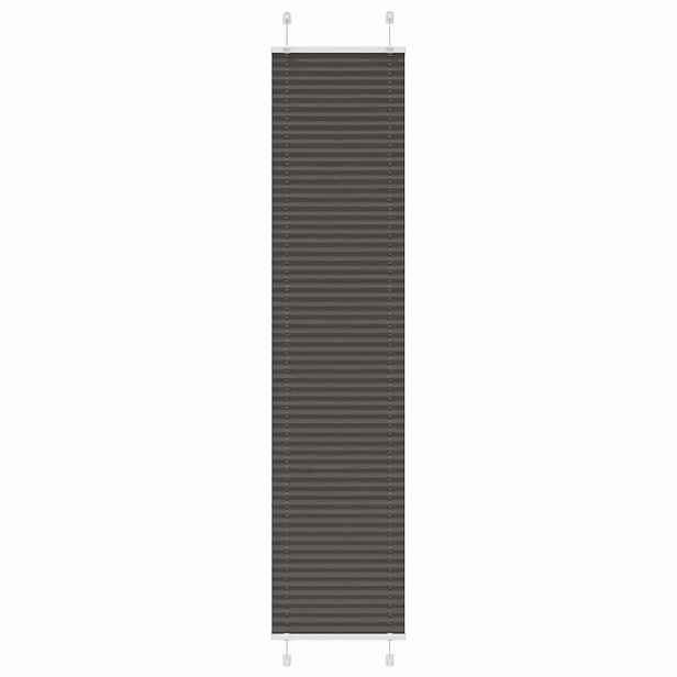 vidaXL Plisovaná roleta černá 45x200 cm Šířka látky 44,4 cm Polyester