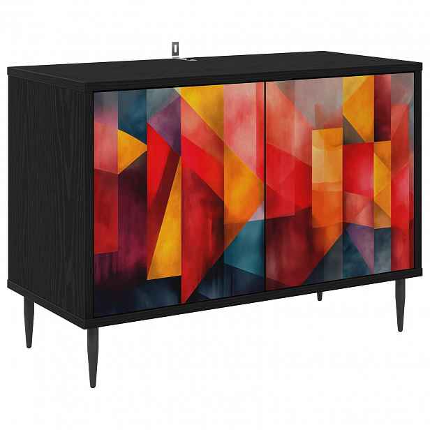 vidaXL Televizní skříň HEESCH 69 x 33 x 50,5 cm Černý dub