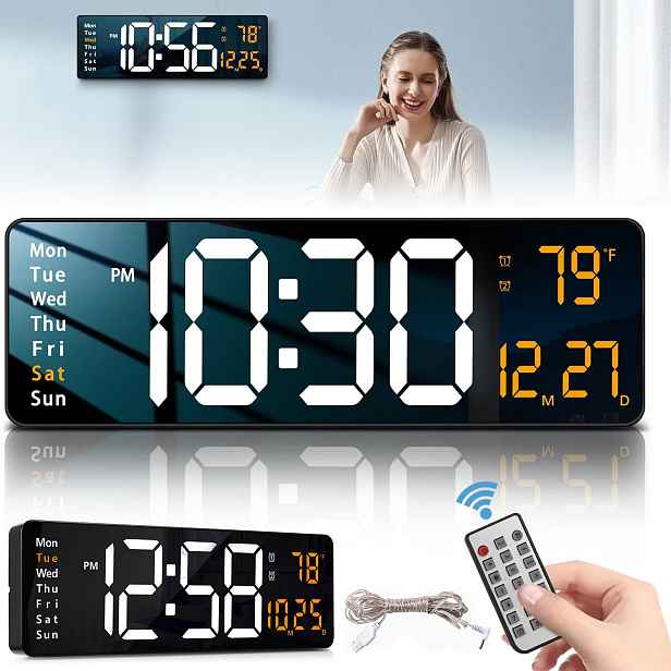 Budík Hodiny Digitální Led Digitální Stojící Datum Teplota 10 Úrovní