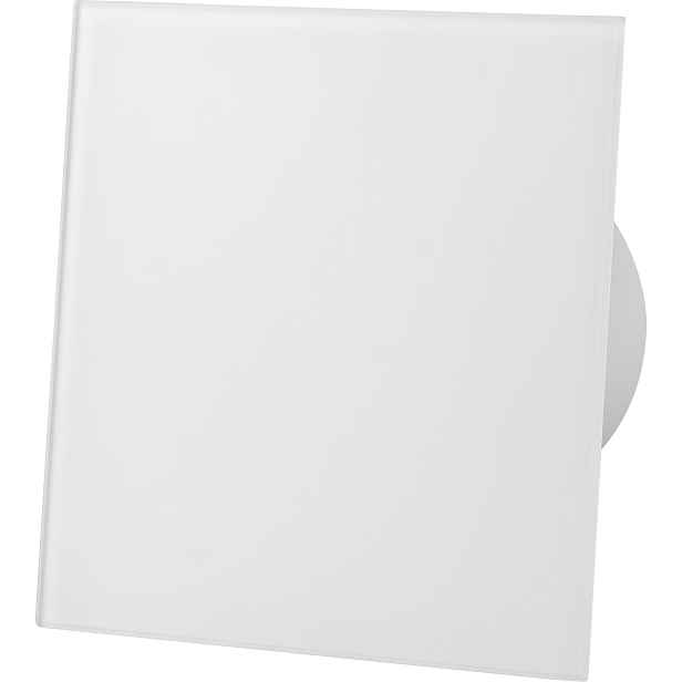 Koupelnový ventilátor dRim Ø100TS sklo bílá matná barva