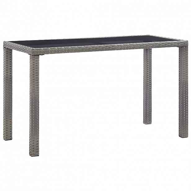 vidaXL Zahradní stůl antracitový 123 x 60 x 74 cm polyratan