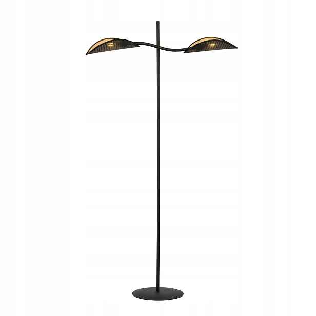 Emibig Stojací lampa Lotus LP2 Černá Béžová 2xE14 Metal Rattan