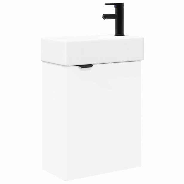 vidaXL Koupelnová skříňka s baterií Bílá 45,5 x 22,5 x 84 cm