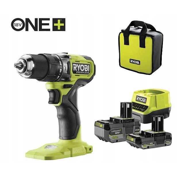 Aku Vrtačka sada 2x aku 18V Ryobi RPD18BL1-2C42S 5133006138