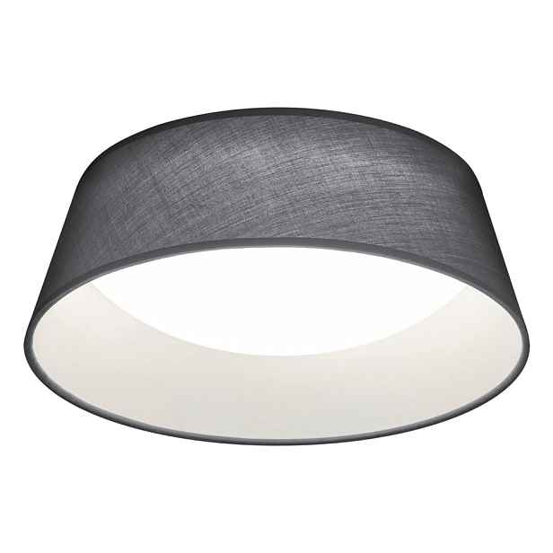 Černé LED stropní svítidlo s textilním stínidlem Ponts – Reality