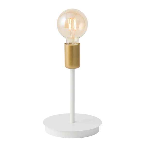 Stolní lampa Loftová Gino Bílo-zlatá 15W E27 Sigma Lighting