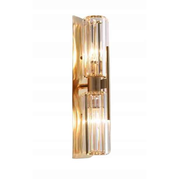 Vardena W – elegantní Led křišťálová nástěnná lampa, zlatá, 50 cm