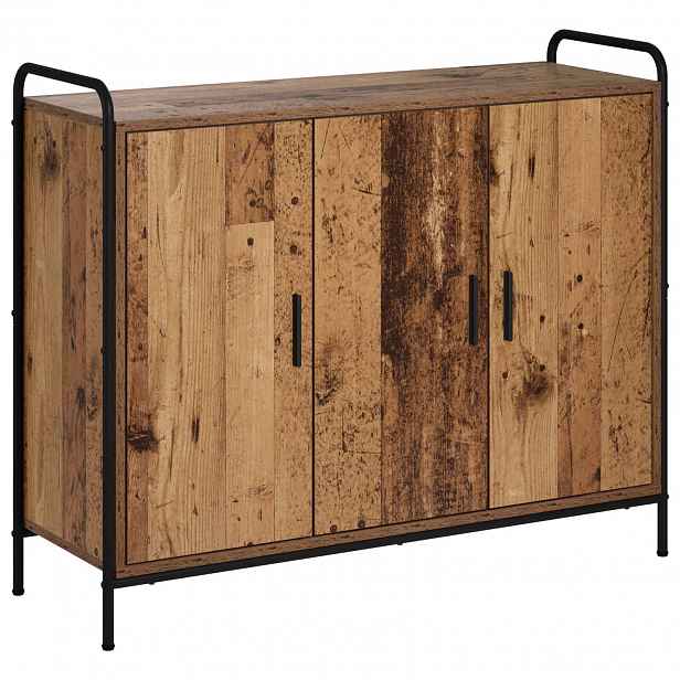vidaXL Servírovací skříň Staré dřevo 97 x 33 x 81 cm Kompozitní dřevo