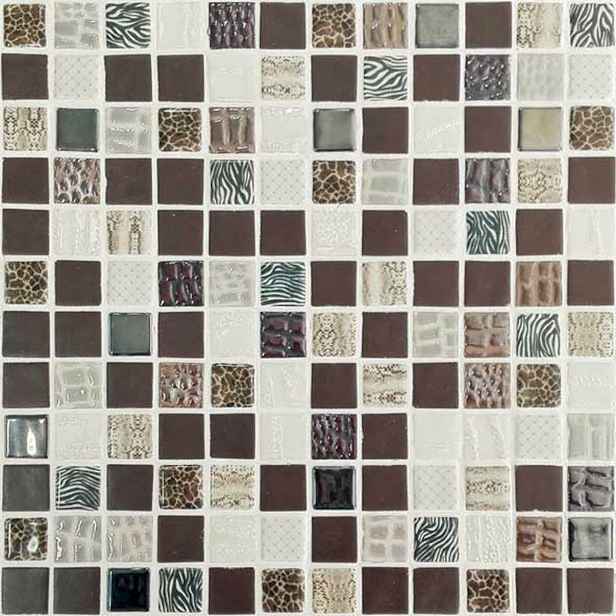 Skleněná mozaika Safari marron 30x30 cm lesk SAFARIMR