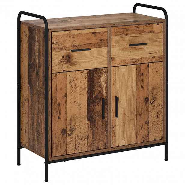 vidaXL Servírovací skříň Staré dřevo 97 x 33 x 81 cm Kompozitní dřevo