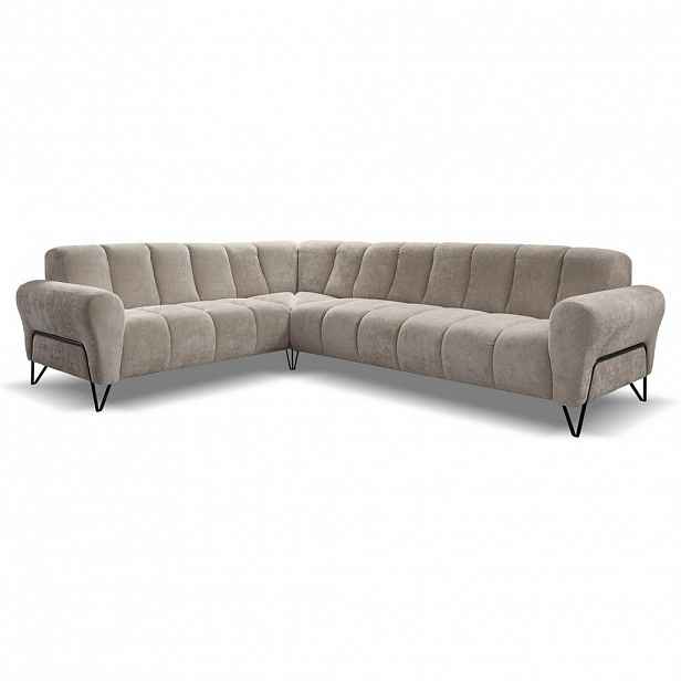 Beautysofa ROHOVÁ pohovka Volare bez funkce spaní, cappuccino, pravá