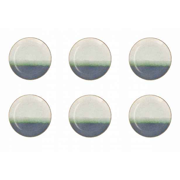 Lubiana Sada 6 mělkých porcelánových talířů 20,5 cm 9012