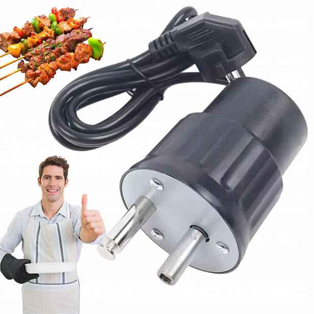 Rotační Motor Pro Gril 2 Ot/min 220 V, Malý Příkon <4 W, Černý