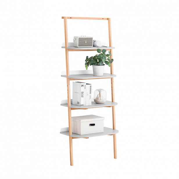 SoBuy KNIHOVNA se 4 policemi 65x39x170cm Nordický