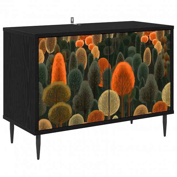 vidaXL Televizní skříň ZAANDAM 69 x 33 x 50,5 cm Černý dub