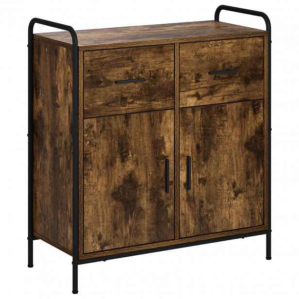 vidaXL Servírovací skříň Kouřový dub 97 x 33 x 81 cm Kompozitní dřevo