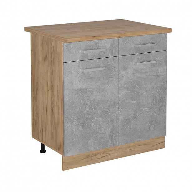 Vicco SPODNÍ SKŘÍŇKA KUCHYŇSKÉ LINKY R-Line Beton 80 cm , PD Dub