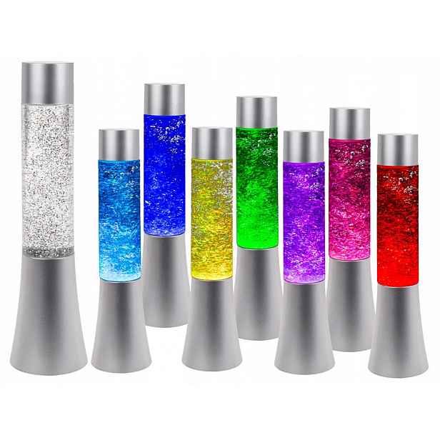 Dekorativní Led lampa se třpytkami Láva Lampa Lava 34 cm brokátová glitter Oo