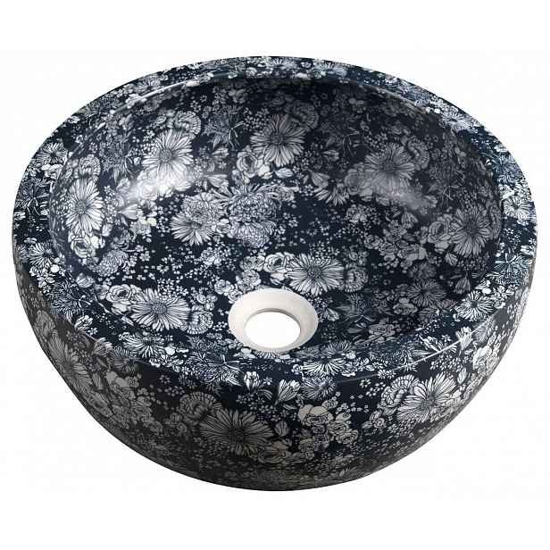 Sapho Priori - Umyvadlo na desku, průměr 41 cm, bez přepadu, modrá PI038