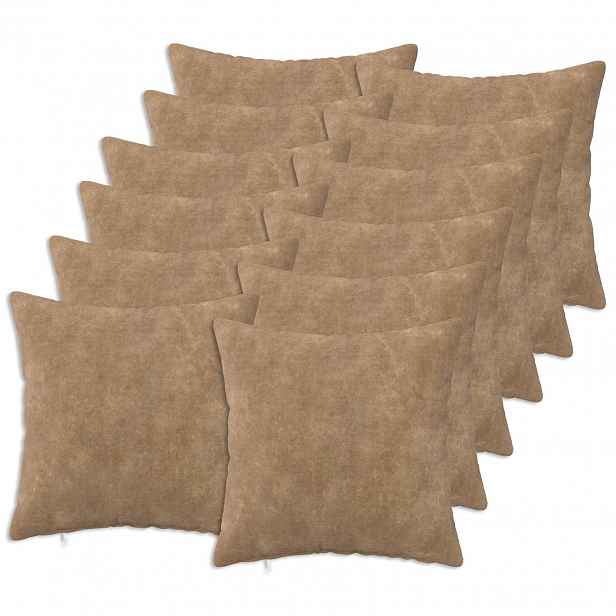 vidaXL Povlak na polštář 12 pcs HEERLEN Taupe 40 x 40 cm