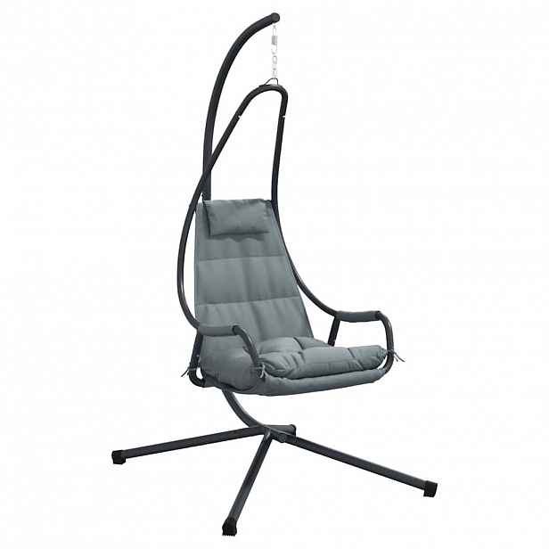 vidaXL Visející křeslo ve tvaru vejce Ocel 94 x 107 x 196,5 cm