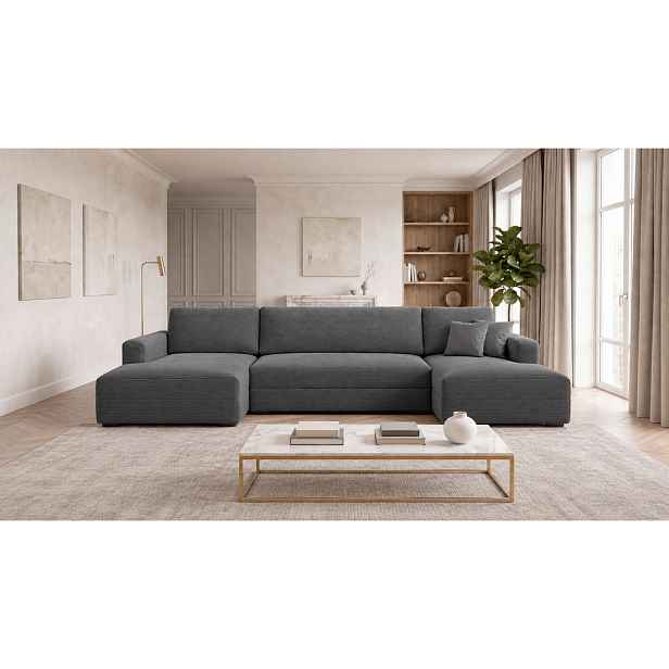 MID.YOU SEDACÍ SOUPRAVA, dřevo, textil, kompozitní dřevo, antracitová