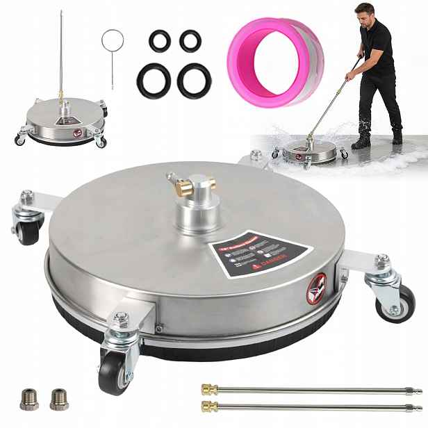 Terasová Myčka 4000 Psi S Prodlužkami, 2 Tyče, 4 Kolečka, Rychlé Čištění