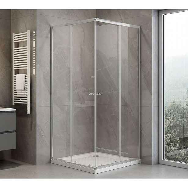 Aqualine Agga - Sprchový kout 90x90 cm, chrom/čiré sklo HLF909Y