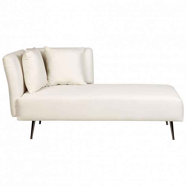 Beliani ČALOUNĚNÉ LEHÁTKO CHAISE LONGUE krémově bílé levostranné Riom