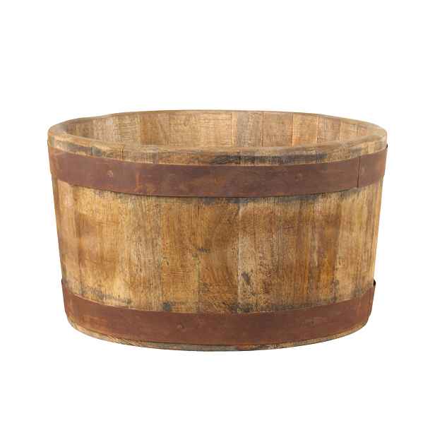 Dřevěné retro vědro / obal na květináč - Ø 30*17cm Chic Antique