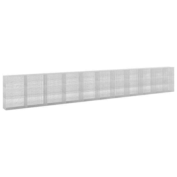 vidaXL Gabion s drátem 3,5 mm a sítem 5x2,5 cm 1050x50x150 cm
