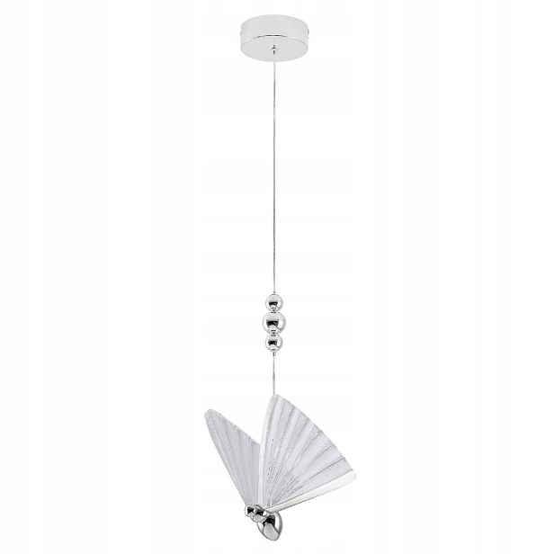 Závěsná stropní lampa, stříbrný Led lustr do obývacího pokoje, pokoje Mariposa 1