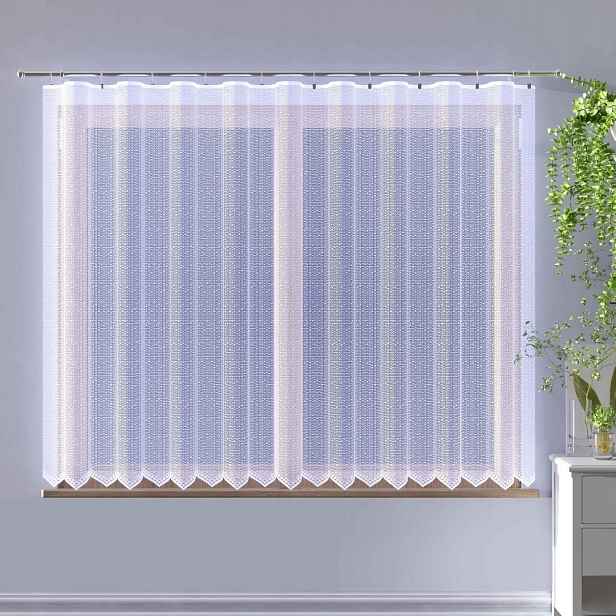 Mg Záclona jemný déšť 680/9 Bílá 250x160 cm Hotová S Páskou Skr