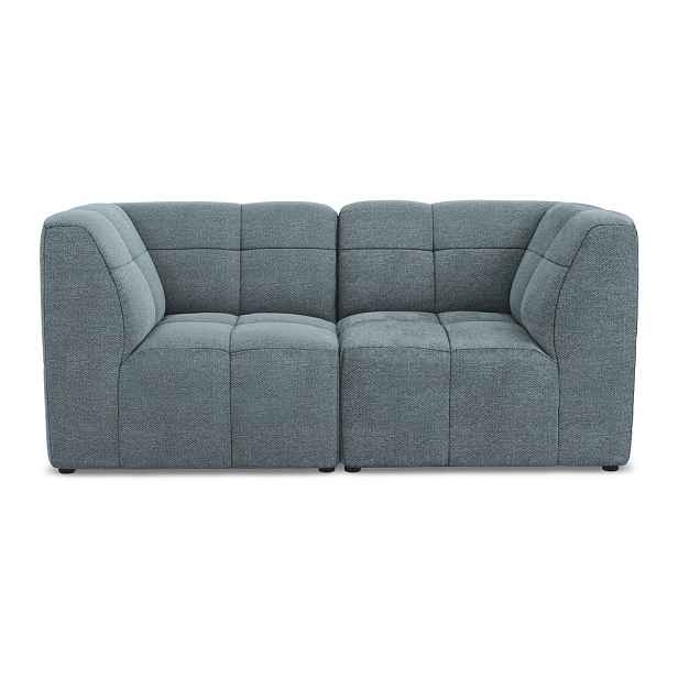 Modrá pohovka z textilie bouclé 180 cm Aloha – Makamii
