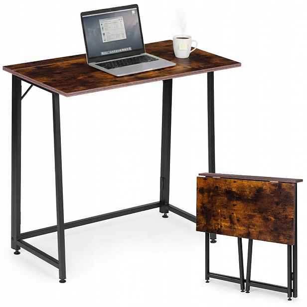 Počítačový stůl skládací 80x45 cm stolek pod notebook loft zestárlý orz