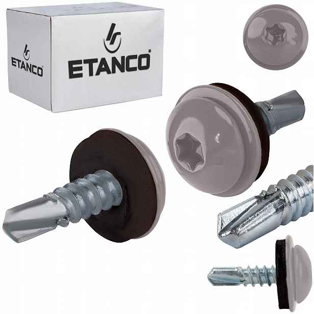 Šrouby do kovu Torx 3 mm 4,8 x 19 mm Ral 9007 250 ks Etanco GT3 Ph Z14