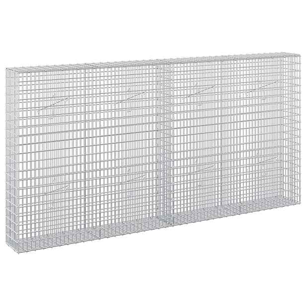 vidaXL Gabion s drátem 3,5 mm a sítem 5x2,5 cm 200x20x100 cm
