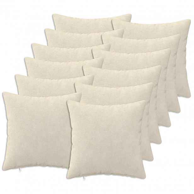 vidaXL Povlak na polštář 12 pcs HEERLEN Krémová 40 x 40 cm