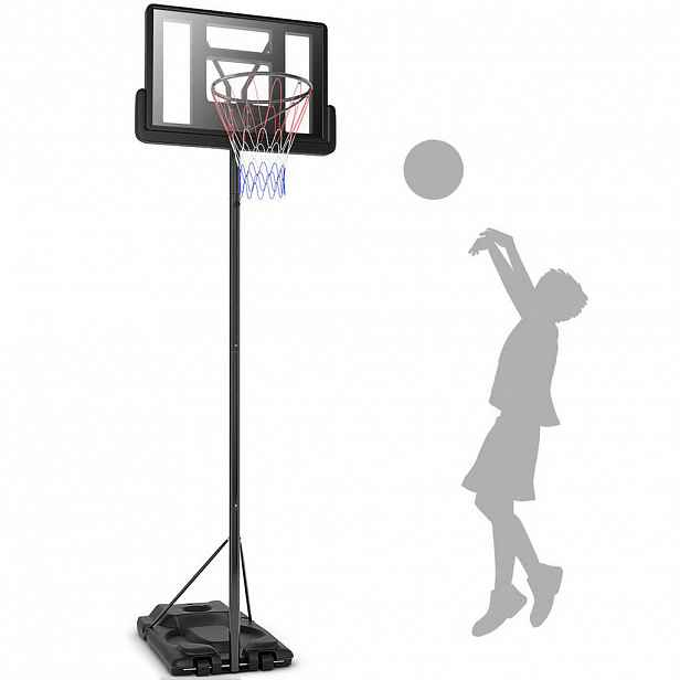 COSTWAY VÝŠKOVĚ NASTAVITELNÝ BASKETBALOVÝ KOŠ Černý