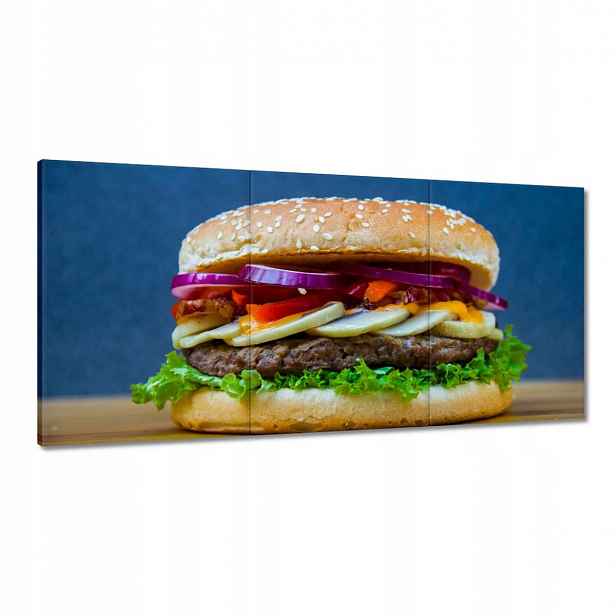 Obrazy 120x60 Hamburger se zeleninou