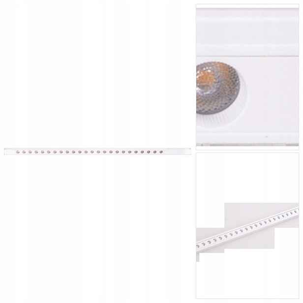 Bílá kolejnicová lampa Magnetic Lin plochá, moderní, do jídelny MaxLight