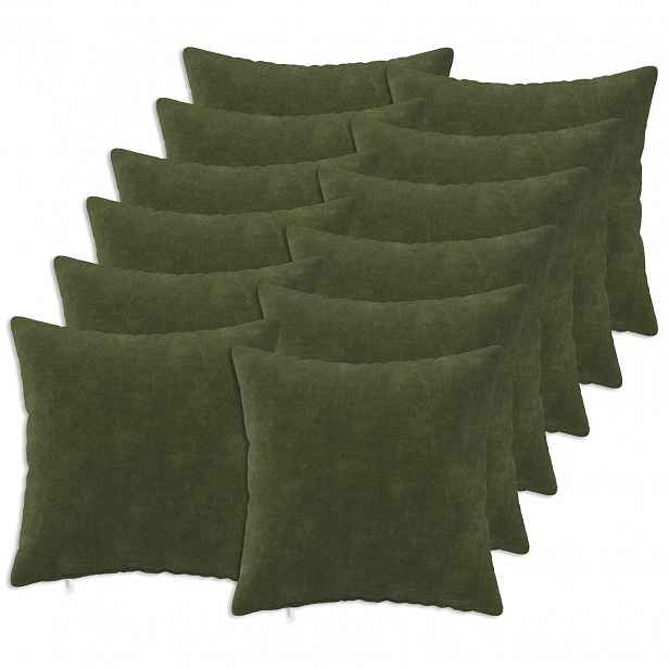 vidaXL Povlak na polštář 12 pcs HEERLEN Zelená 40 x 40 cm