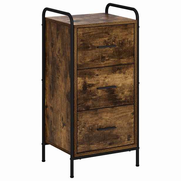 vidaXL Servírovací skříň Kouřový dub 97 x 33 x 81 cm Kompozitní dřevo