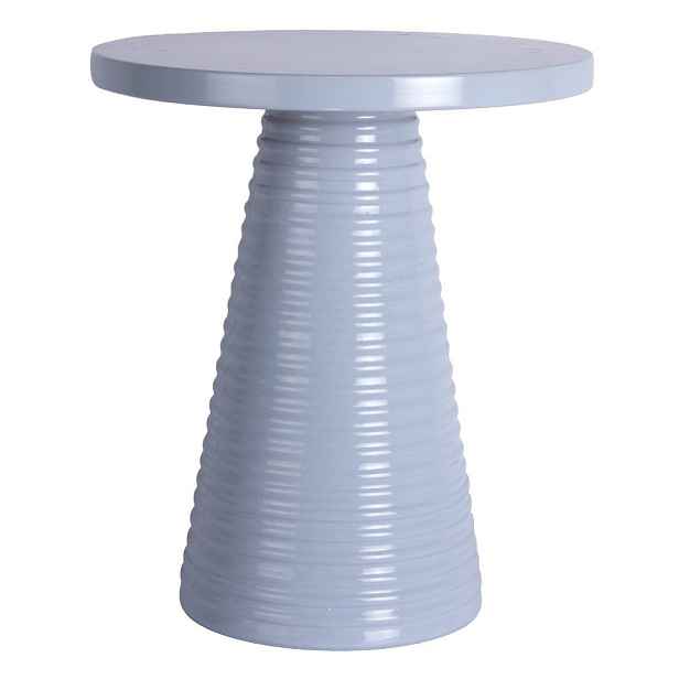 Kovový kulatý odkládací stolek ø 40 cm Catania Ribbed – Leitmotiv