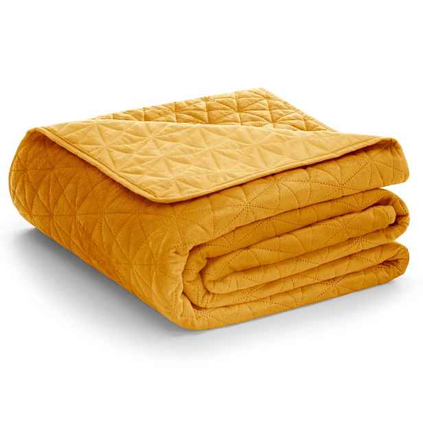 Restilo Přehoz na postel Laila žlutý, velikost 200x220