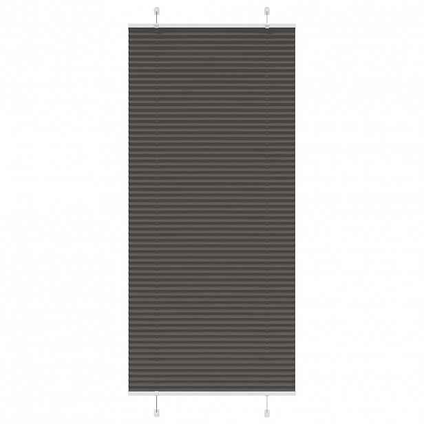 vidaXL Plisovaná roleta černá 90x200 cm Šířka látky 89,4 cm Polyester