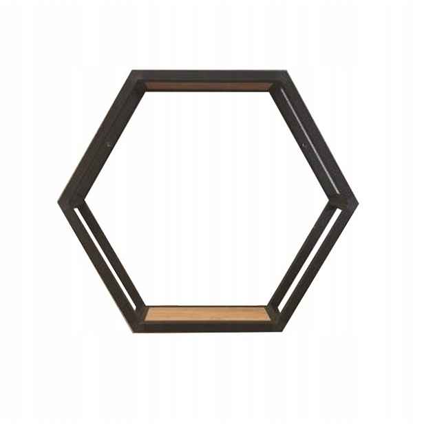 Závěsná nástěnná Police Loft Industriální Alu Cube Hexagon 30x30