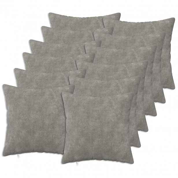 vidaXL Povlak na polštář 12 pcs HEERLEN Světle šedá 40 x 40 cm